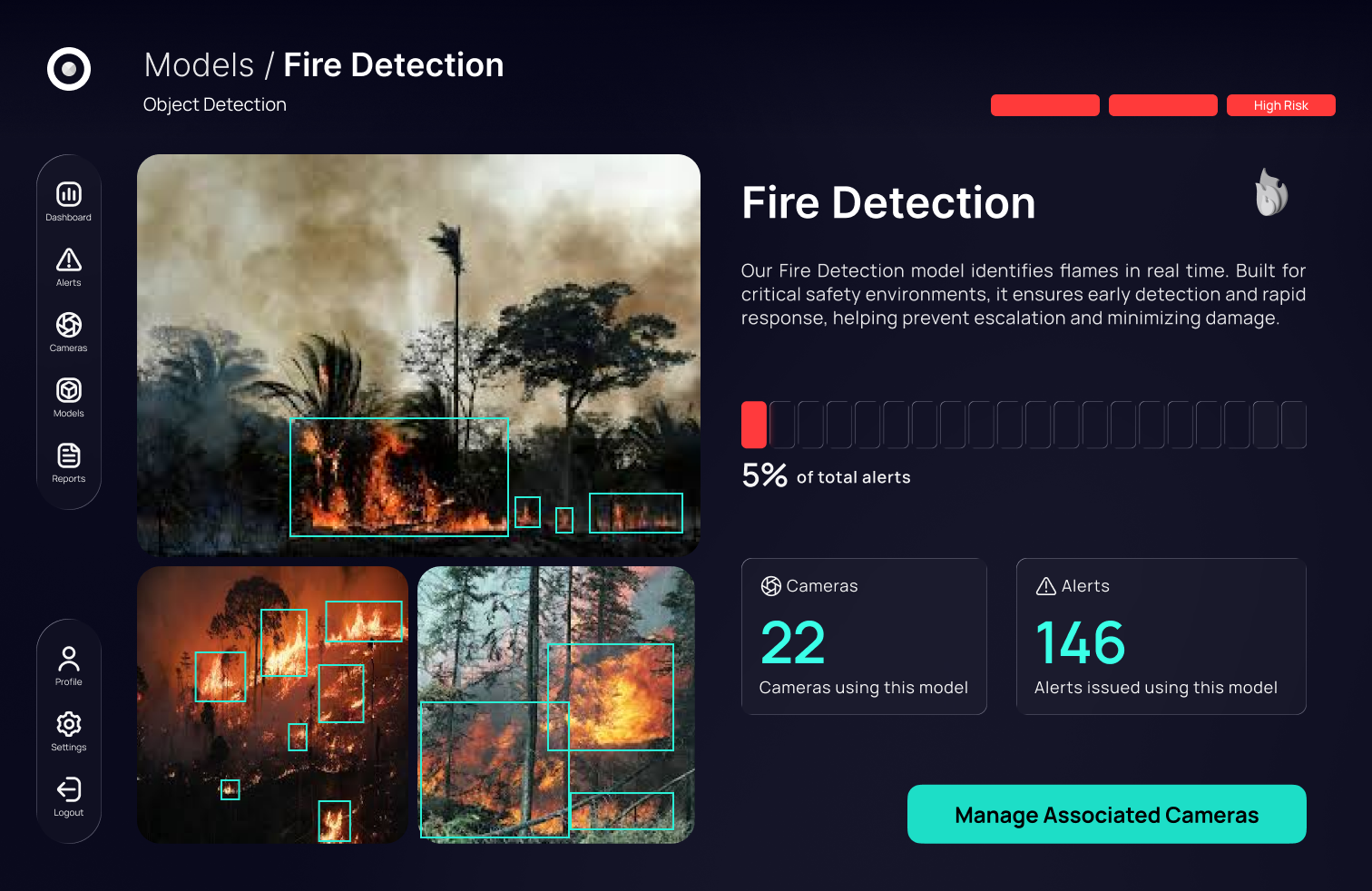 Computer vision models UI